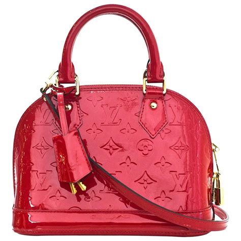 red patent leather lv bag|red lv bag.